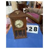 Wall clock with key 22 1/2 inches tall x 11