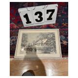 Currier & Ives freepaper (glass in frame broke)