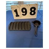 2 cast iron cooking items (cornbread)