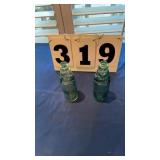 2 Codd Glass Pop Cola Bottles large size marble