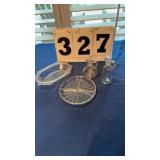 Oil & Vinger glass, 2 glass serving pieces