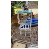 Bakers rack glass shelves