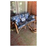 4 piece Bamboo patio set (cushions do have wear