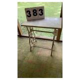 Sewing machine with marble top
