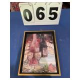 Framed oil painting