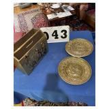 Magazine rack (metal covered) 2 metal trays