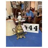 Antique metal lamp.