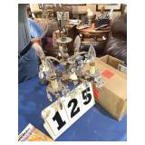 Vintage small chandelier with crystal accents