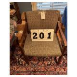Wood chair cloth seat and back