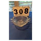 Large heavy glass serving bowl (may be