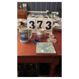 7 assorted glassware