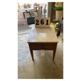 End table marble top one drawer