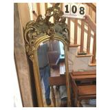 Wall or floor mirror with brackets 33 inches wide