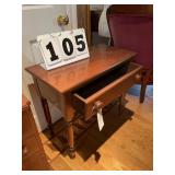 Wood table with one drawer 30 inches x 16 inches