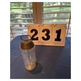 Antique glass metal top hand mixer