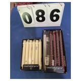 2 boxes of candles 10+- candles