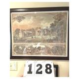 Framed print of Columbia Athenaeum 'School for