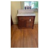 antique Victorian Eastlake walnut washstand