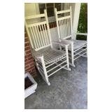 2 White Porch Rocking Chairs