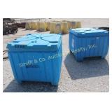 2 BLUE STORAGE CONTAINERS