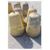 CEMENT BARRICADES, GROUP OF 4 CEMENT BARRICADES, GROUP OF 4