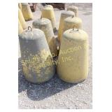 CEMENT BARRICADES, GROUP OF 4