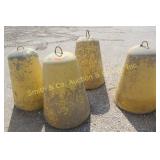 CEMENT BARRICADES, GROUP OF 4 CEMENT BARRICADES, GROUP OF 4