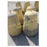 CEMENT BARRICADES, GROUP OF 4 CEMENT BARRICADES, GROUP OF 4