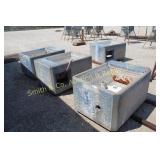 CONCRETE SELF WATERERS, GROUP OF 4 CONCRETE SELF WATERERS, GROUP OF 4