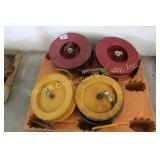 4 HOSE REELS - 2 YELLOW & 2 RED 4 HOSE REELS - 2 YELLOW & 2 RED