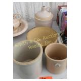 STONEWARE, JUG, 2 CROCKS, BOWL STONEWARE, JUG, 2 CROCKS, BOWL