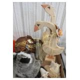 WOODEN GEESE, SHELLS, CANDLES, WELCOME SIGN, MISC.