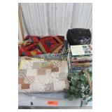 2 QUILTS, VHS TAPES, RADIO, FAKE PLANT 2 QUILTS, VHS TAPES, RADIO, FAKE PLANT