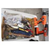 2 B&D DRILLS, PALLET OF MISC. TOOLS