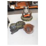 CAST IRON DOORSTOPS, SMALL CAST POT CAST IRON DOORSTOPS, SMALL CAST POT