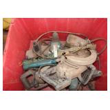 TUB of OLD ELECTRIC TOOLS