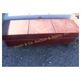 RED TRUCK BED TOOL BOX