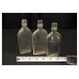 Small Glass Flasks - QTY (3)