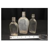 Small Glass Flasks - QTY (3)