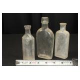 Small Glass Flasks - QTY (3)