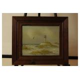 Oil / Canvas - Lighthouse