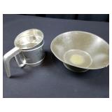 Vintage Fine Liquid Strainer & Foley Flour Sifter