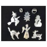 Set of Vintage Alum Holiday Cookie Cutters, etc.