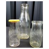 Vintage Local Milk Bottles-Lamar Creamer, Lindsays