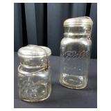 Vintage Ball Wire Side Fruit Jars (1Lg & 1Sm)