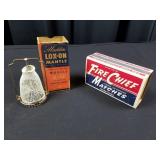 Vintage Aladdin Lox-on Mantle for Lamp & Match Box