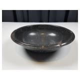 Vintage Large Black & White Enamelware Wash Bowl