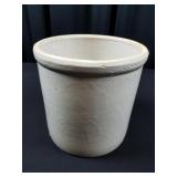 Vintage Wide-Mouth Pottery Crock - Med sized