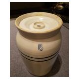 Vintage Large #5 Butter Churn Base with Lid