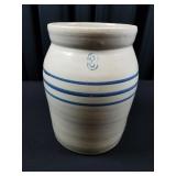 Vintage #3 Blue Line Pottery Butter Churn Base